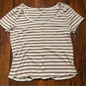 Striped Cropped Shirt